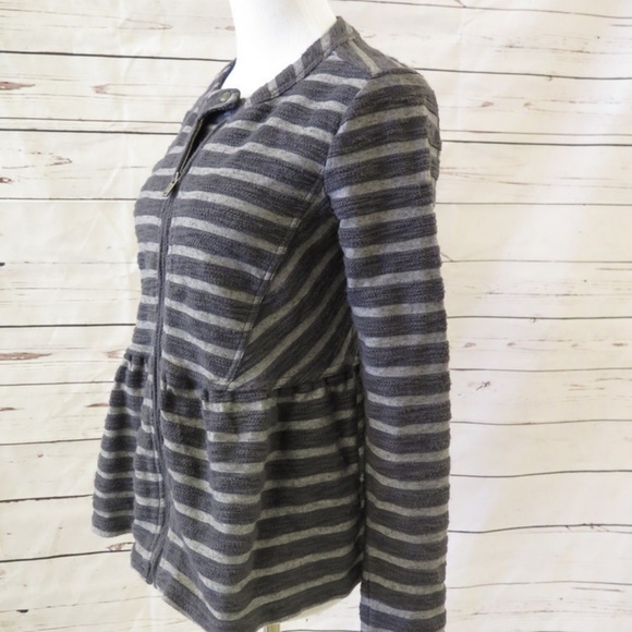 Free People Striped Peplum Jacket - Picture 4 of 6